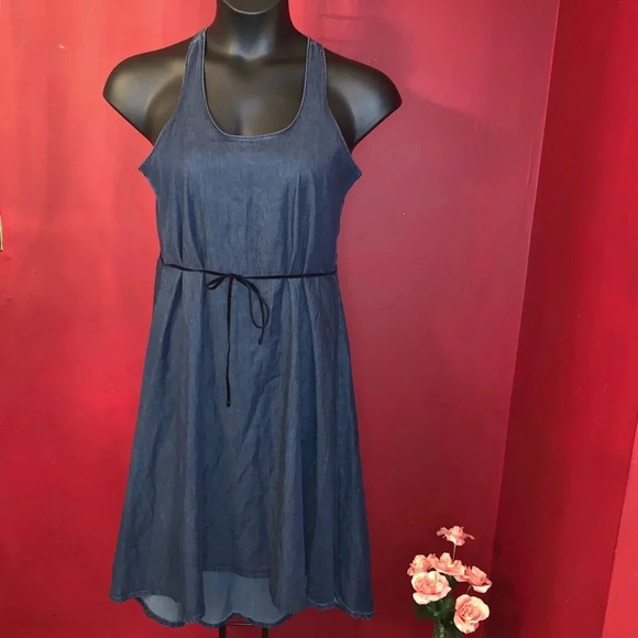 GAP Denim Racerback Casual Maxi Dress Size Small - Picture 1 of 3